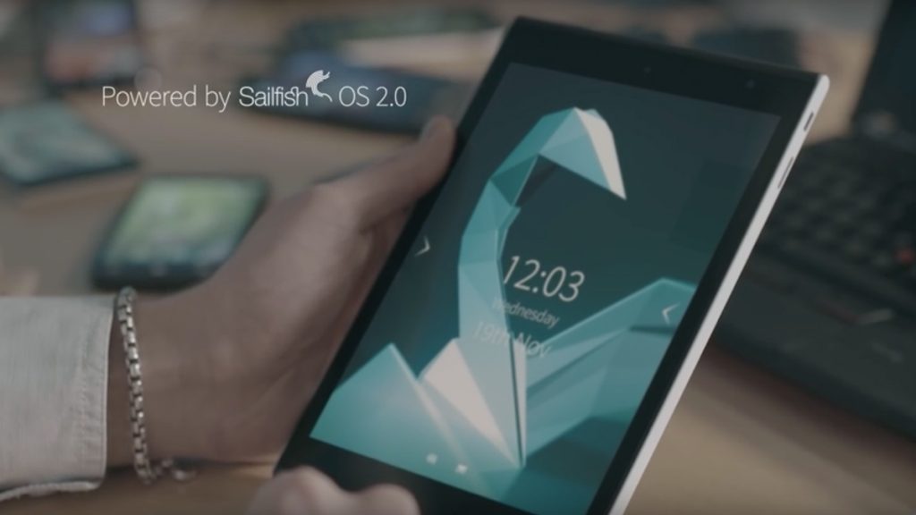 jolla tablet with hands